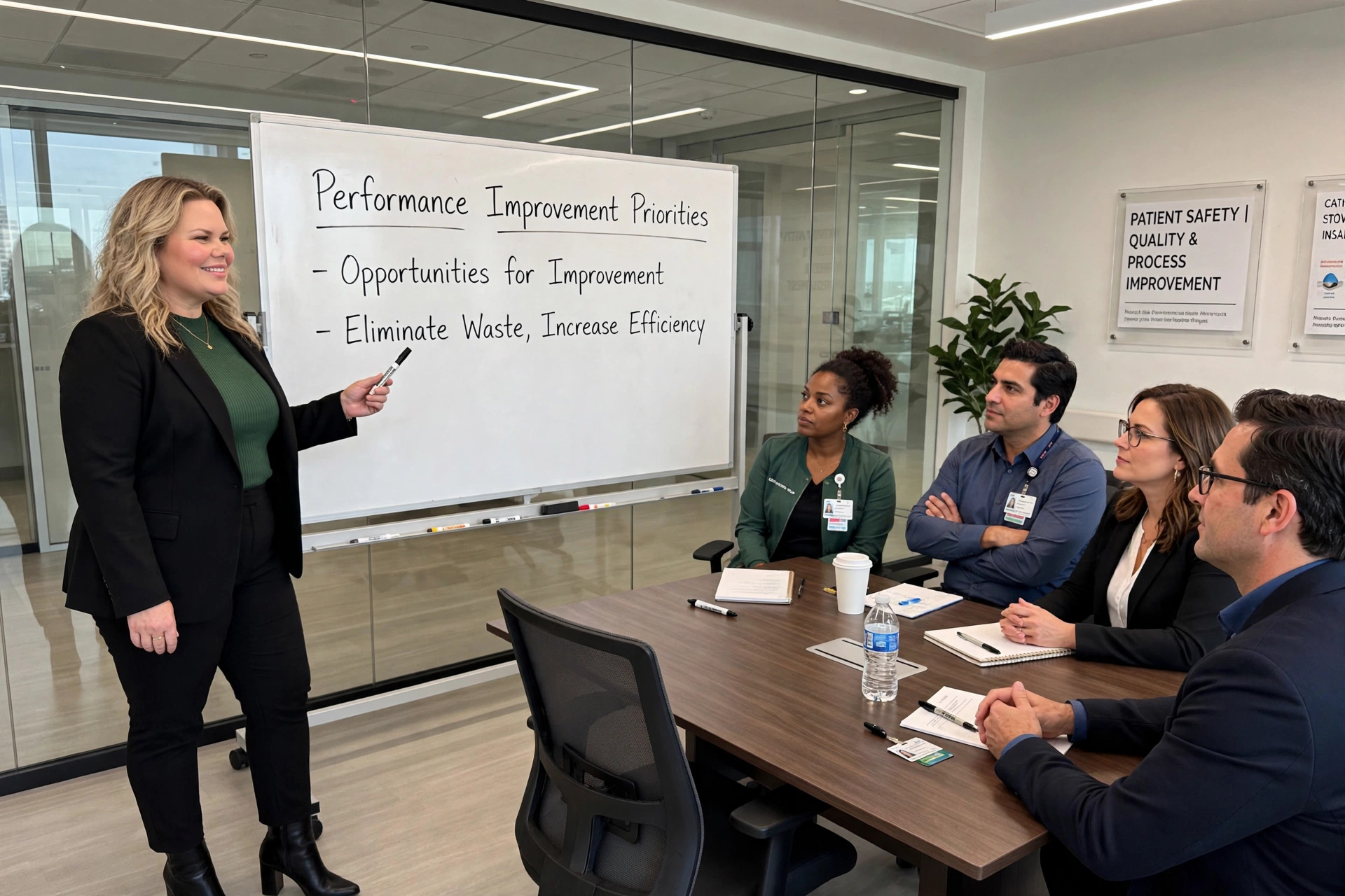 Christine Carter leading a healthcare performance-improvement working session